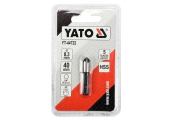 YATO Зенкер конічний по металу YATO : HSS, Ø= 8.3 мм, l= 40 мм, 5 пругів, HEX- 1/4"  | YT-44722