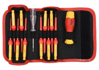 YATO Набір викруток діелектричних ізольованих YATO : до 1000 V, 12 шт. з чохлом  | YT-28290