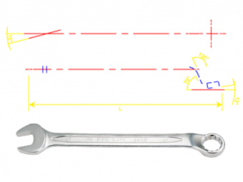 KING TONY Ключ рожково-накидной с изгибом 45° 10mm | 1063-10