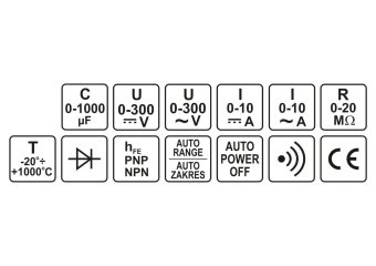 YATO Мультиметр для вимірювання електричних параметрів YATO  | YT-73084