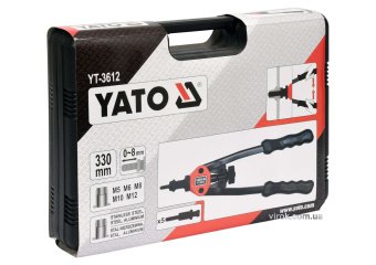 YATO Заклепочник дворучний YATO для нітогайок М5-12 мм, L=330 мм  | YT-3612