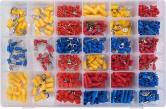 YATO Набір електричних роз'ємів з ізоляцією і клем YATO : 600 шт, в футлярі  | YT-068913