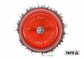 YATO Щітка - крацовка YATO Чашка Ø=100 мм . сталь. шпиндель 6 мм. 4500 об/хв  | YT-47511