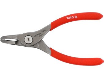 Щипці SEGERA для стопорних кілець YATO гнуті під 45° розтискні, l= 140 мм, розвід- 3-10 мм [6/48]