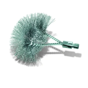 Щетка LESSMANN ерш 80х150х150 с внешней резьбой W1/2, стальная проволока, просто спираль (529311)