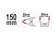 YATO Струбцина пружинна- "прищіпка", металева YATO : L= 150 мм, роб. висота/глиб.- 50/50 мм  | YT-64