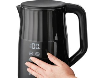 Електрочайник з термостатом з нержавіючої сталі і поліпроп LUND 1,7л, 2200 Вт, живл від мережі 230 В