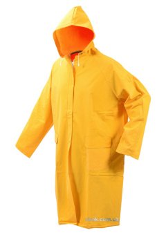 VOREL Плащ з капюшоном водонепроникний жовтий , розм. XXXL  | 74633