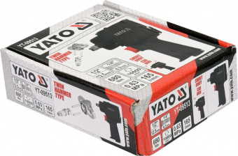 YATO Гайковерт ударний пневматичний MINI YATO: квадрат 1/2", F=680 Nm, роб. тиск- 6,3Bar при 165л/хв