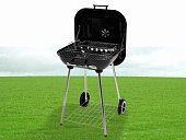 LUND Гриль прямокутний вугільний ,40х45 см, на 4 ніжках (з 2 колесами) з кришкою  | 99580