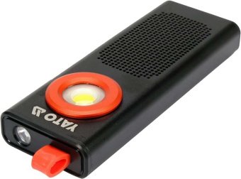 YATO Ліхтар світлодіодний акумул. YATO Li-Po 3.7 В, 2000 mАГод, 500 Lm, динамік 3W Bluetooth  | YT-0