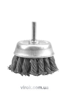 VOREL Щітка - крацовка вита ЧАШКА Ø-75мм стержень  | 06994