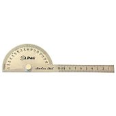 Транспортир з лінійкою, 180°, 100мм S-line | 15-660