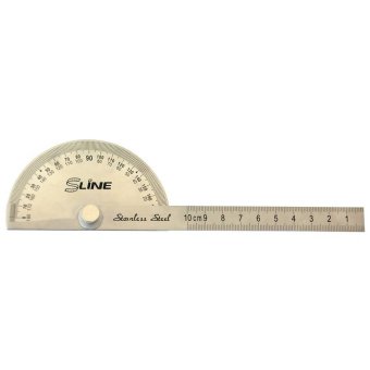 Транспортир з лінійкою, 180°, 100мм S-line | 15-660
