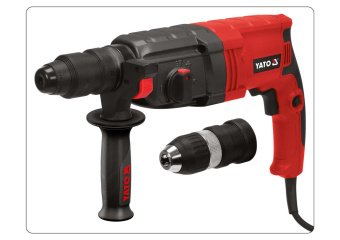 YATO Перфоратор мережевий SDS+ YATO : з змінним патроном P= 850 Вт, J= 3,3 Дж. Ø≤ 30 мм в футлярі  |