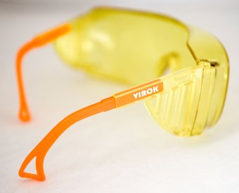 Окуляри захисні VIROK пол.+регул.дуж.плас,жовті,покрит.від запотівання та подряпин,відкриті(72)