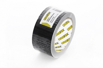 Лента клейкая армированная черная 50мм*25м UNIFIX