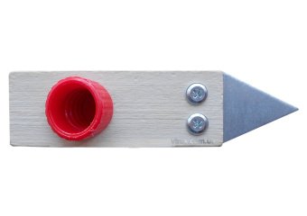 VIROK Щітка для бруківки латунна зі скребком і різьбовим кріпленням дерев'яна  | 12V300