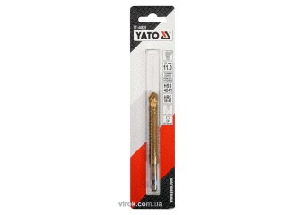 YATO Свердло фрезерувальне по металу YATO : HSS-TIN, Ø= 11 мм, l= 110 мм, HEX - 1/4"  | YT-44829