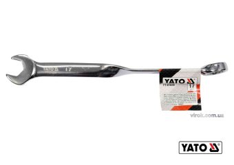 YATO Ключ ріжково-накидний, кручений 90° YATO : М= 17 x 244 мм, Cr-V  | YT-01856