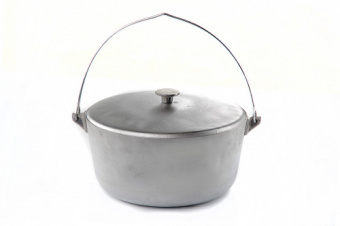 Котел алюминиевый с крышкой и дужкой 265мм 6л СИЛА