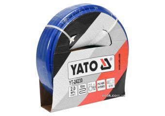 YATO Шланг пневматичний гібридний (ПВХ+БНК) YATO: Ø6.5 мм x10 м, Ø=1/4", тиск ≤ 2 MPa, різьбов з'єдн