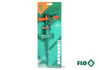 FLO Зрошувач імпульсний 6-режимний на кілку, до шлангу 1/2", оберт- 45°-360°, ABS-пластик  | 89269