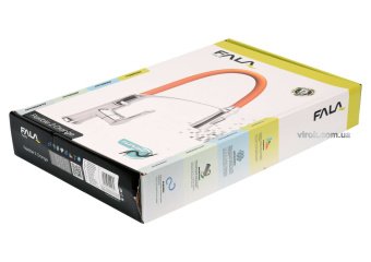 FALA Змішувач води "FLEXIBLE-2"для раковини з гнучкою оранжевою лійкою,регулюв.потоку води,l=60см(DW