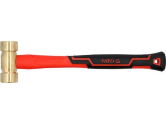 Молоток з мідним обухом YATO m= 800 г, скловолокниста ручка [6/24]