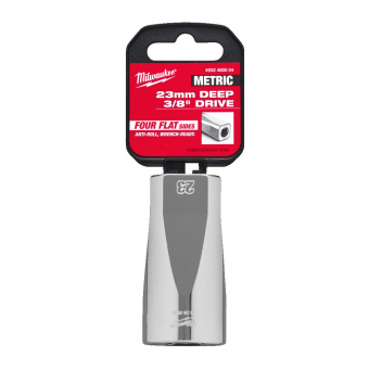 MILWAUKEE Головка хромована метрична подовжена 3/8'', 23мм | 4932480004