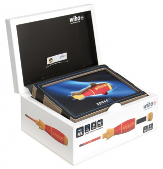 WIHA 41912 Электрическая отвертка, комплект 2, speedE® с насадками