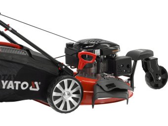 Газонокосарка бензинова YATO з приводом: 3,5кВт, ширина різання: Ø= 53 см, травозбірник- 62л