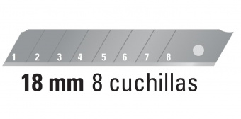 TRUPER Лезо змінне для ножа 18мм, надміцне, SK2 (10шт) // REP-CUT-6X