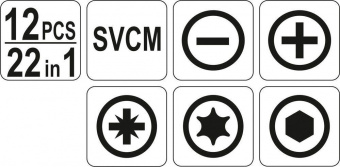 YATO Викрутки прецизійні YATO, кпл. 12 шт  | YT-2797