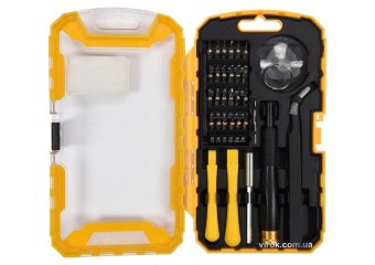 VOREL Набір насадок викруткових для ремонту моб/стац. телефонів; 32 елем.  | 64384