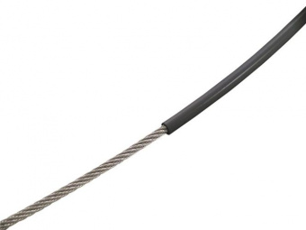 Трос нержавеющий 7X7 в черной ПВХ оболочке 5/7 мм A4