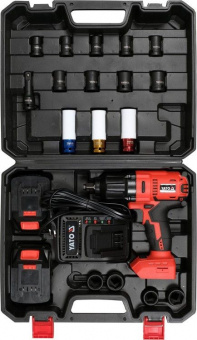 YATO Гайковерт ударний акумуляторний безщітковий YATO: квадрат-1/2", 700 Нм, Li-Ion 18В, 3 Агод +кей