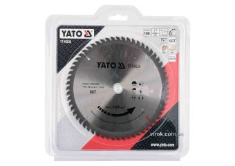 YATO Диск пиляльний победітовий по дереву YATO: 190x20x2.2x1.5 мм, 60 зубців, R.P.M до 8500 1/хв  | 