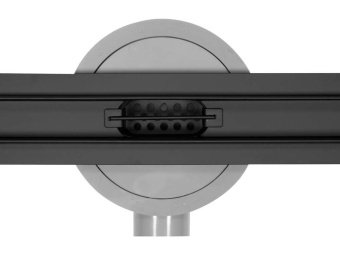 FALA Трап підлоговий лінійний з нержавіючої сталі, чорний SLIM BLACK; 80х 3х 7 см, сифон- 56 мм  | 7