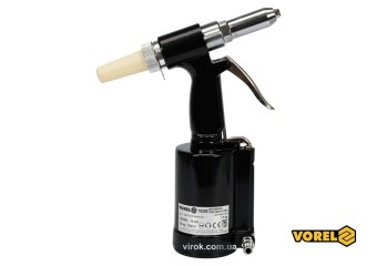 VOREL Заклепочник пневматичний для нітів Ø= 2.4-4.8 мм, сила- 720 кг, тиск- 0.63 МПа, 85 л/хв  | 702