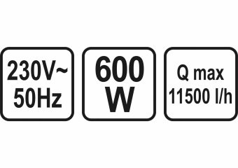 STHOR Насос для брудної води мережевий, 600Вт, 11500 л/год, макс.висота- 14 м  | 79783