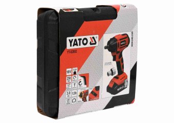 YATO Гайковерт ударний акумуляторний безщітковий YATO: квадрат- 1/2", 250Нм, Li-Ion 18В, 3 Агод +кей