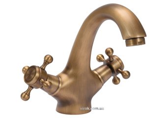 FALA Змішувач води для умивальника "RETRO BRONZE 1" з 2-ма вентлями  | 75827