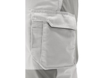 Штани робочі 4-WAY стреч SERWAL біло-сірі YATO розм XL/ 92-98 см, ріст- 178-188 см, 11 кишень [10]