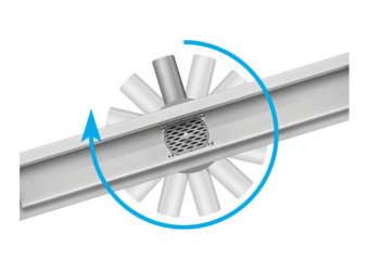 FALA Трап підлоговий зливний з нержавіючої сталі "ROTARY" ; 70x 4х 5 см, обертовий сифон  | 75347
