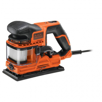 BLACK&DECKER KA330E Шлифмашина вибрационная, 260 Bт, 90х230 мм, пылесборник, шлифбумага.