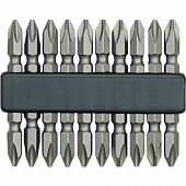 VOREL Насадка викруткова двостороння : PH2 x 60 мм, Cr-V. 10 (Шт/Уп.)  | 65700