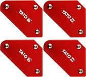 YATO Кутники магнітні для зварювання YATO: кут:45°,90°,135°, сила утримув- 4.5кг, 43х72х12мм, 4шт  |