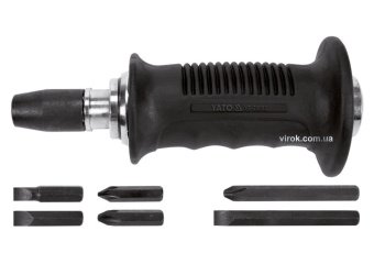 YATO Викрутка реверсивна ударна YATO : L= 175, тріщатка, 6 насадок, CrV  | YT-28003