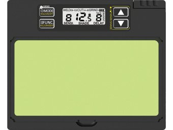 Маска електрозварювальника YATO TRUE COLOR з автозатемнюв фільтром 110х 90х 9,7 мм, вічко- 100х53 мм